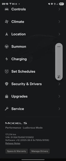 Tesla Model S Performance Ludicrous  - 32000 € / 62586.56 лв. - 84656522 12