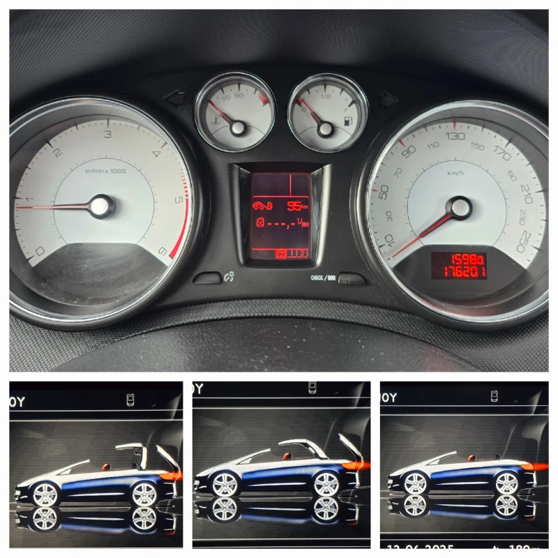 Peugeot 308 2.0HDI* 140кс* КАБРИО* КАЖА* НАВИ* , снимка 17 - Автомобили и джипове - 50775098