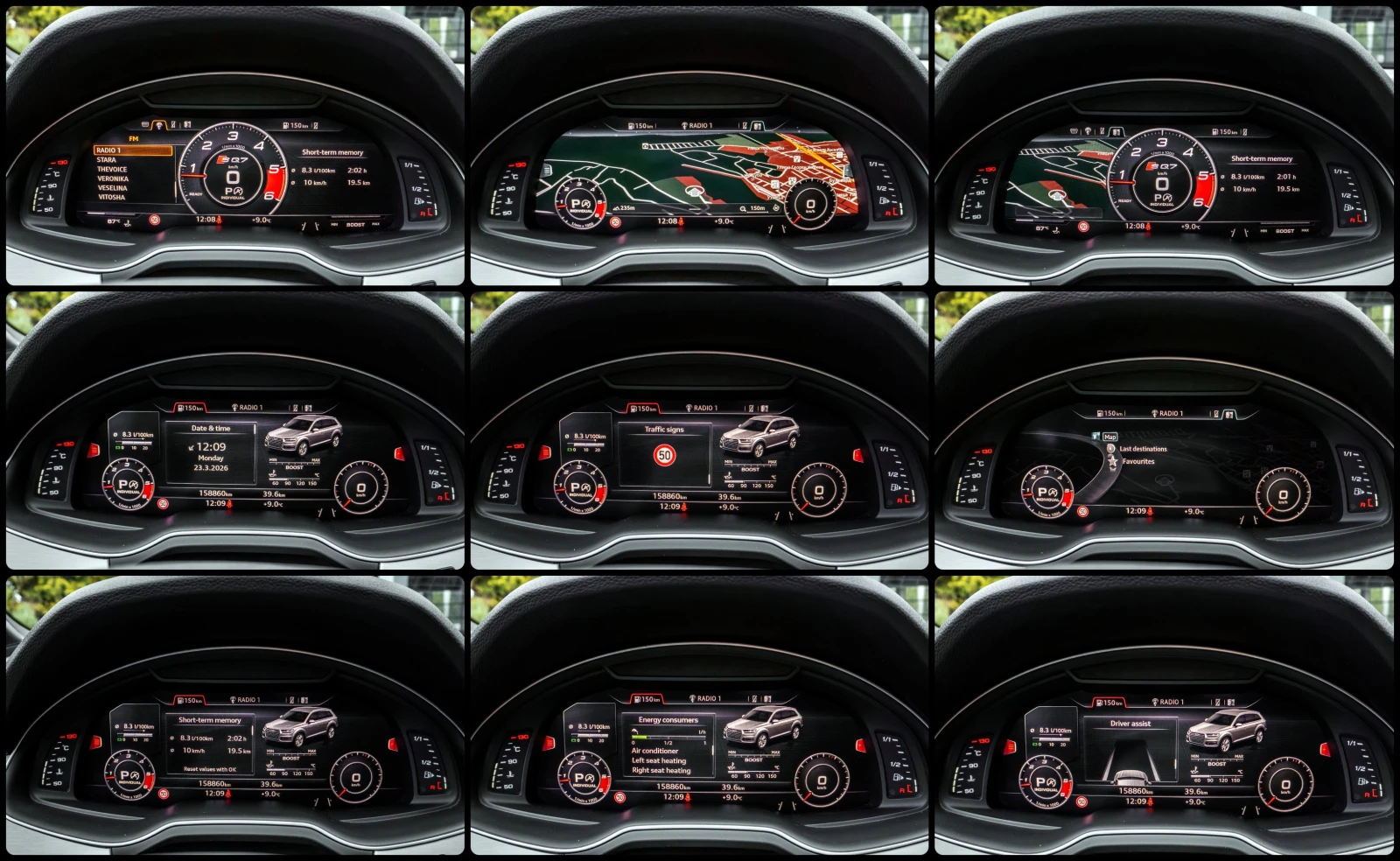 Audi SQ7 4.0TDI* BI-TRUBO* 3xTV* PANO* FULL* 7-МЕСТЕН* , снимка 15 - Автомобили и джипове - 54001406