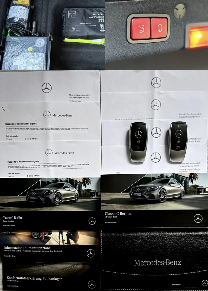 Mercedes-Benz C 300 FULL* AMG* 4MATIC* BURMESTER* NIGHT PACKAGE , снимка 17 - Автомобили и джипове - 53120354