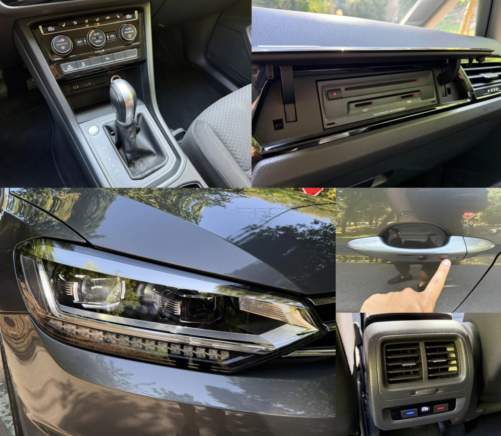 VW Touran 2.0TDI* 78000КМ!!!* 7 МЕСТЕН* HIGHLINE* DIST* DSG*, снимка 13 - Автомобили и джипове - 55644692