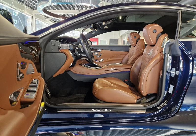 Mercedes-Benz S 500 4M/COUPE/455HP/AMG/PANO/HUD/DESIGNO/KLESS/HUD/734f, снимка 8 - Автомобили и джипове - 51671838