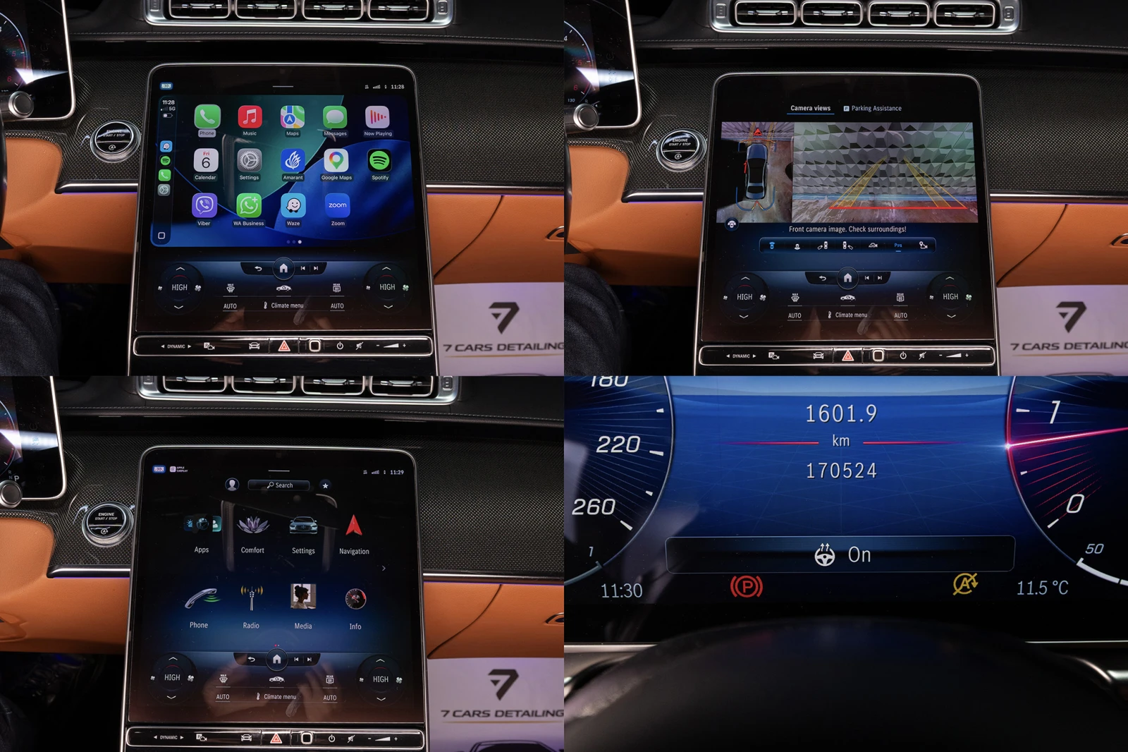 Mercedes-Benz S 400 D 4MATIC* 9G-TRONIC* Burmester* Head-Up* Гаранция, снимка 16 - Автомобили и джипове - 53800542