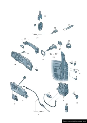 КАПАЧКА ПАТРОН SKODA SUPERB II/SEAT ALHABRA/VW GOLF VI/SCIROCCO/PASSAT/SHARAN 2008- LH 1K8837879GRU, снимка 2 - Части - 53604184
