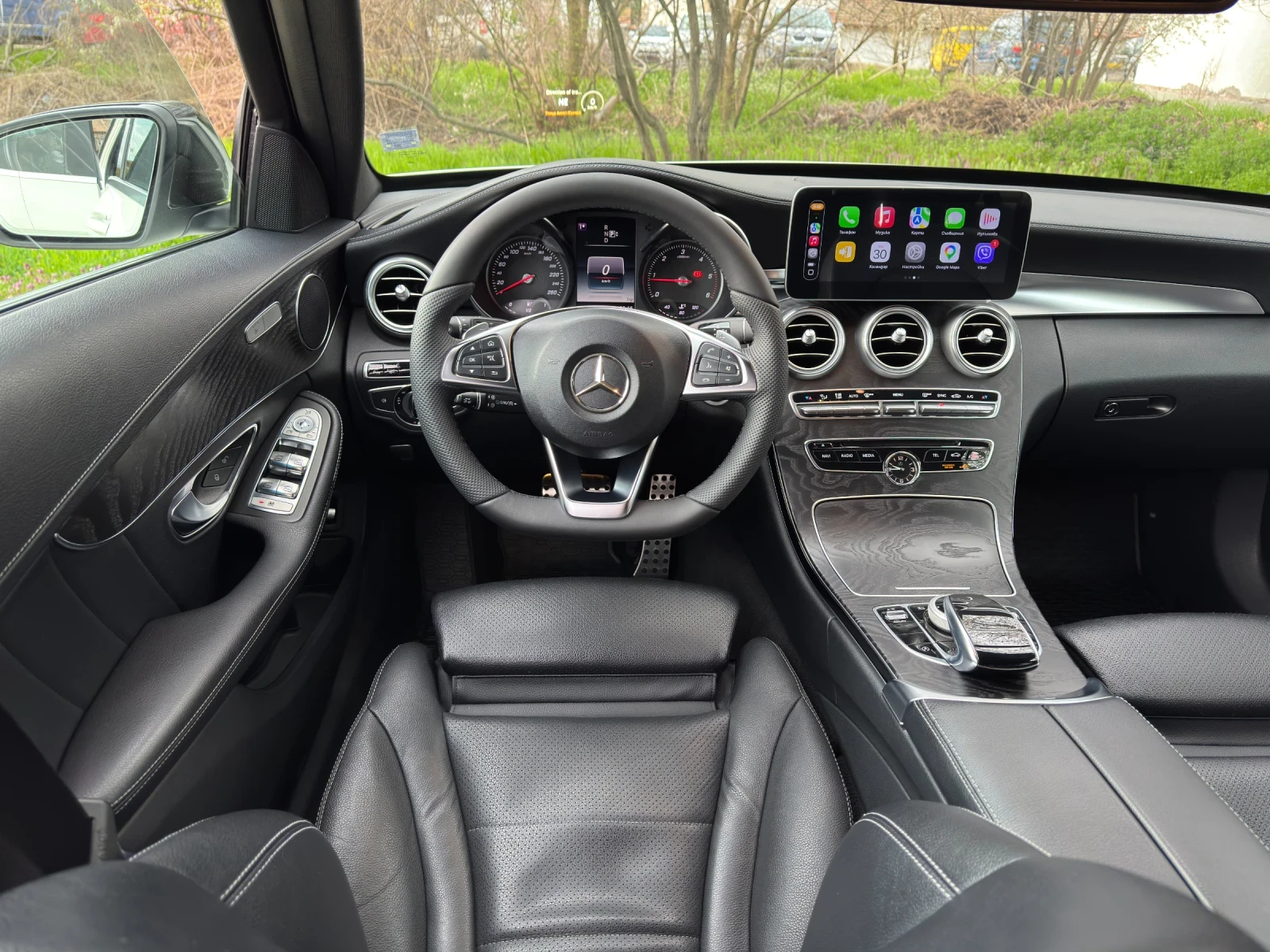 Mercedes-Benz C 220 * ВИДЕО* Full Amg line, HeadUp, Distronic, CarPlay, снимка 8 - Автомобили и джипове - 54866194