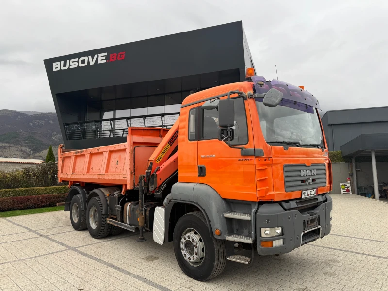 Man Tga 33.350 6X4 Самосвал с кран Клима Бордматик, снимка 12 - Камиони - 52575422