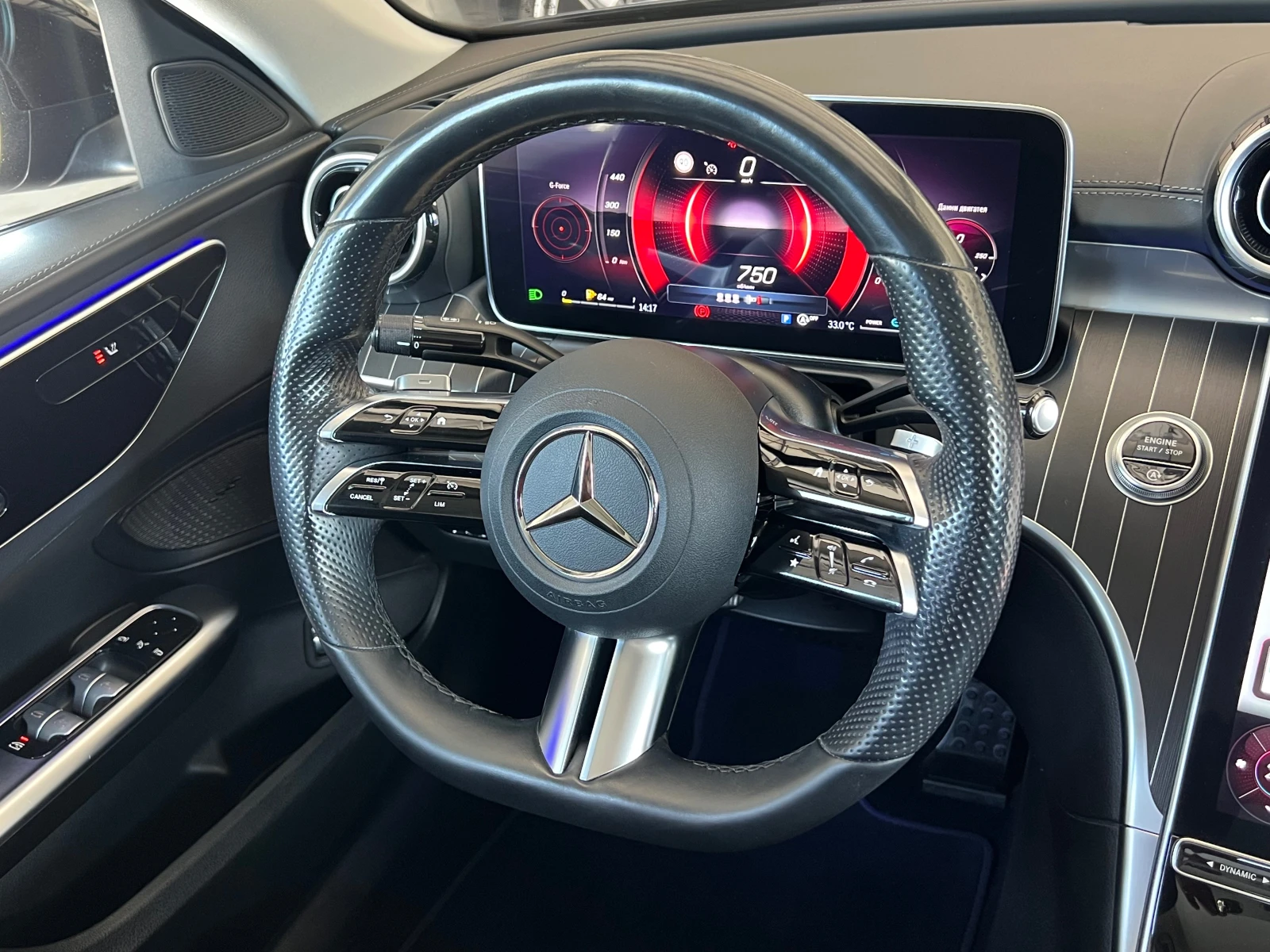 Mercedes-Benz C 220 d, MHEV, 4-MATIC, AMG LINE, NIGHT, FULL SERVICE MB, снимка 12 - Автомобили и джипове - 55298942