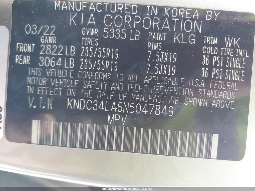 Kia EV6 Wind, снимка 9 - Автомобили и джипове - 55188414