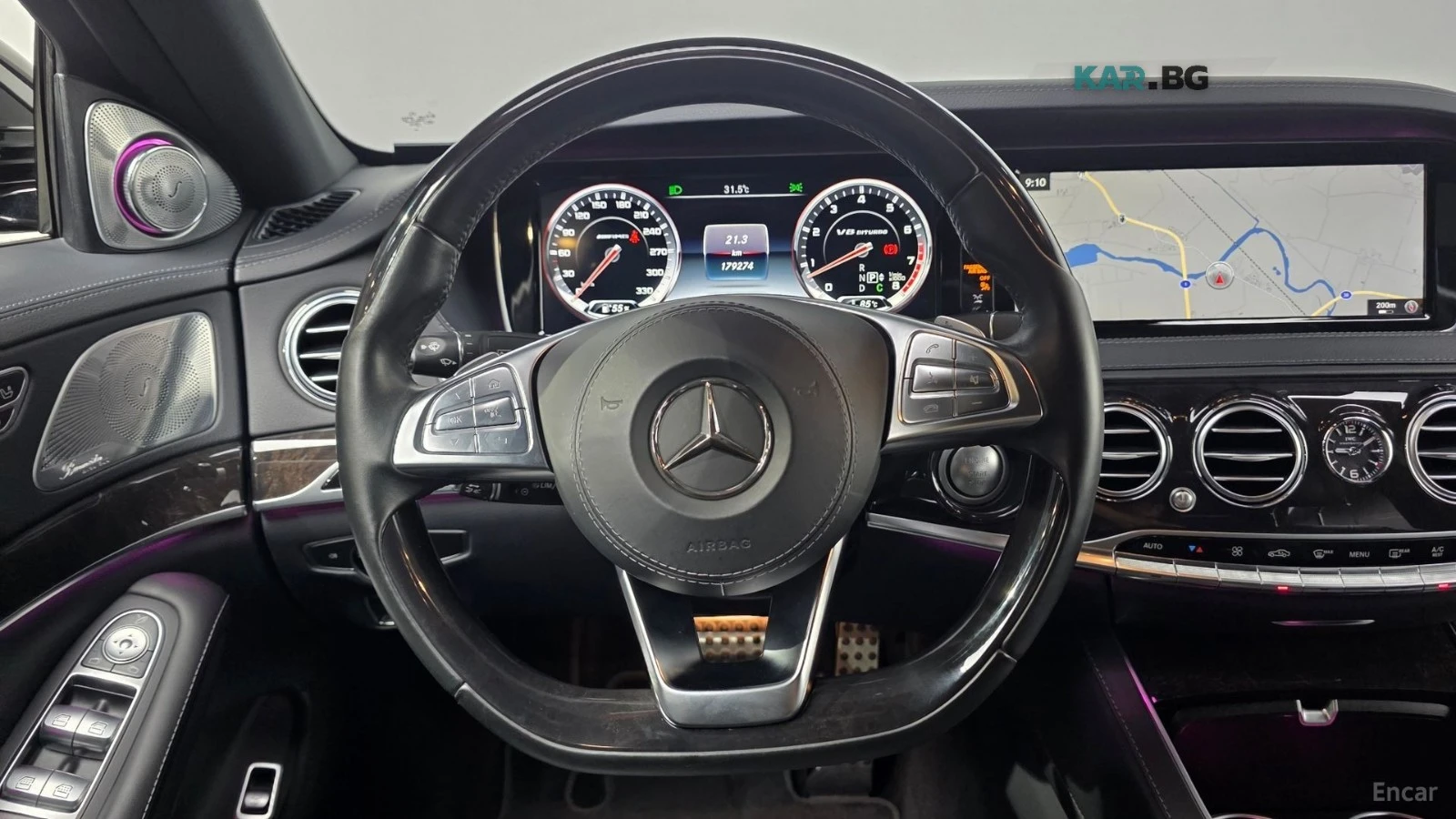 Mercedes-Benz S 63 AMG 4MATIC* HUD* 360* МАСАЖИ* ОБДУХ* НАВИ* ПАНО, снимка 11 - Автомобили и джипове - 56223474
