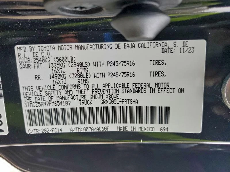 Toyota Tacoma 3.5L 6 4x4 w/Rear Wheel Drv, снимка 7 - Автомобили и джипове - 52884479