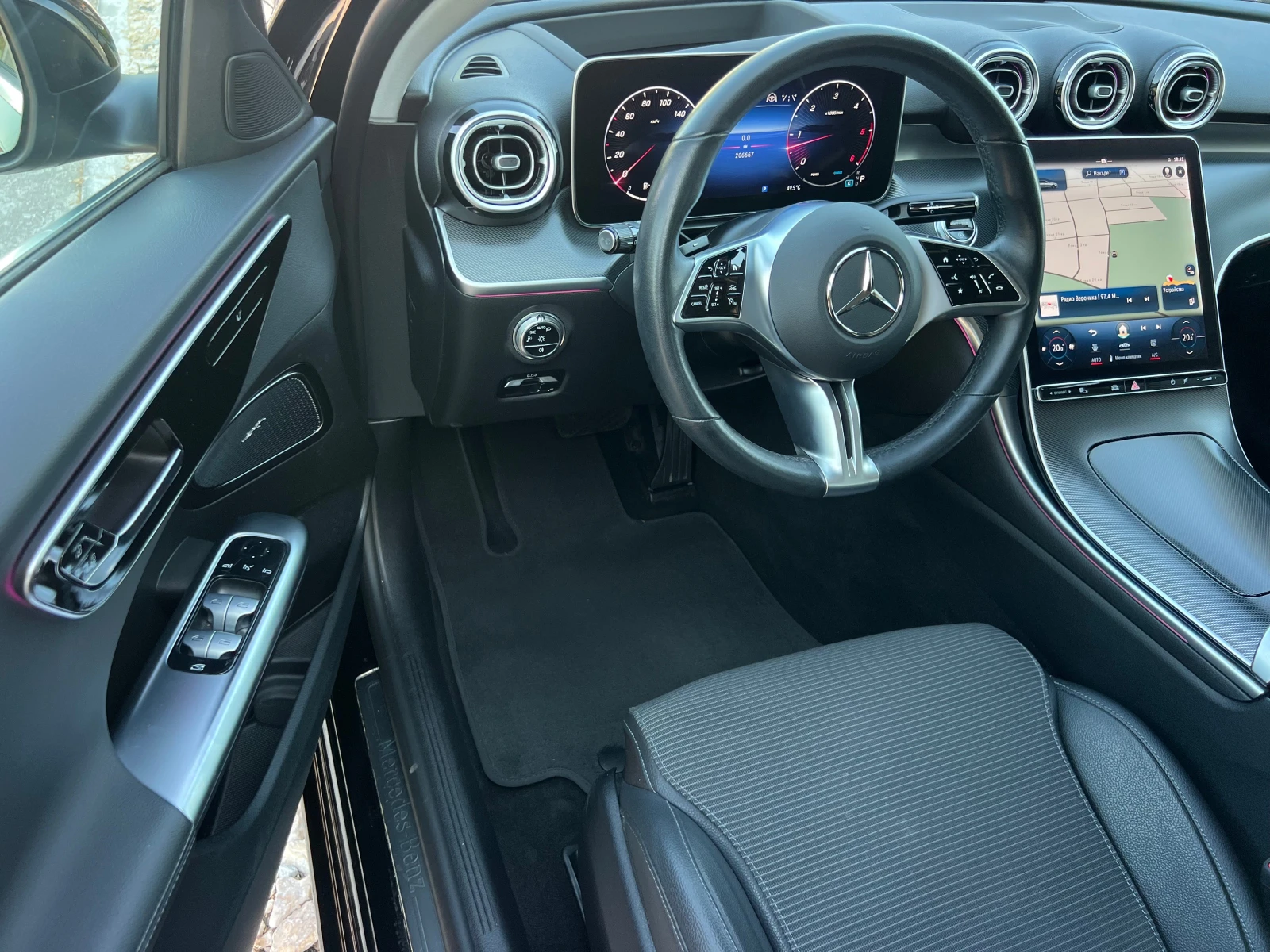 Mercedes-Benz C 300 d AMG/AMBIENT/MILD-HYBRID/LED/NAVI/360 KAMERA/FULL, снимка 11 - Автомобили и джипове - 55815944