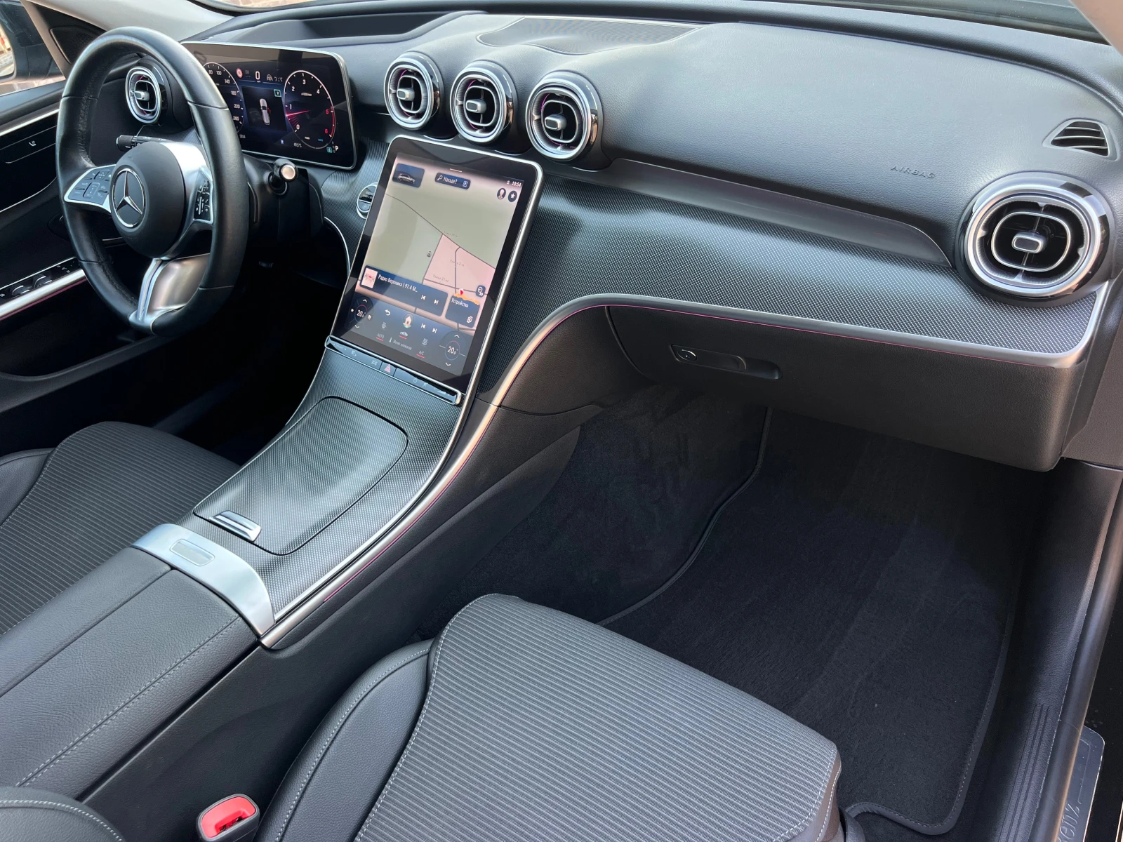 Mercedes-Benz C 300 d AMG/AMBIENT/MILD-HYBRID/LED/NAVI/360 KAMERA/FULL, снимка 15 - Автомобили и джипове - 55815944