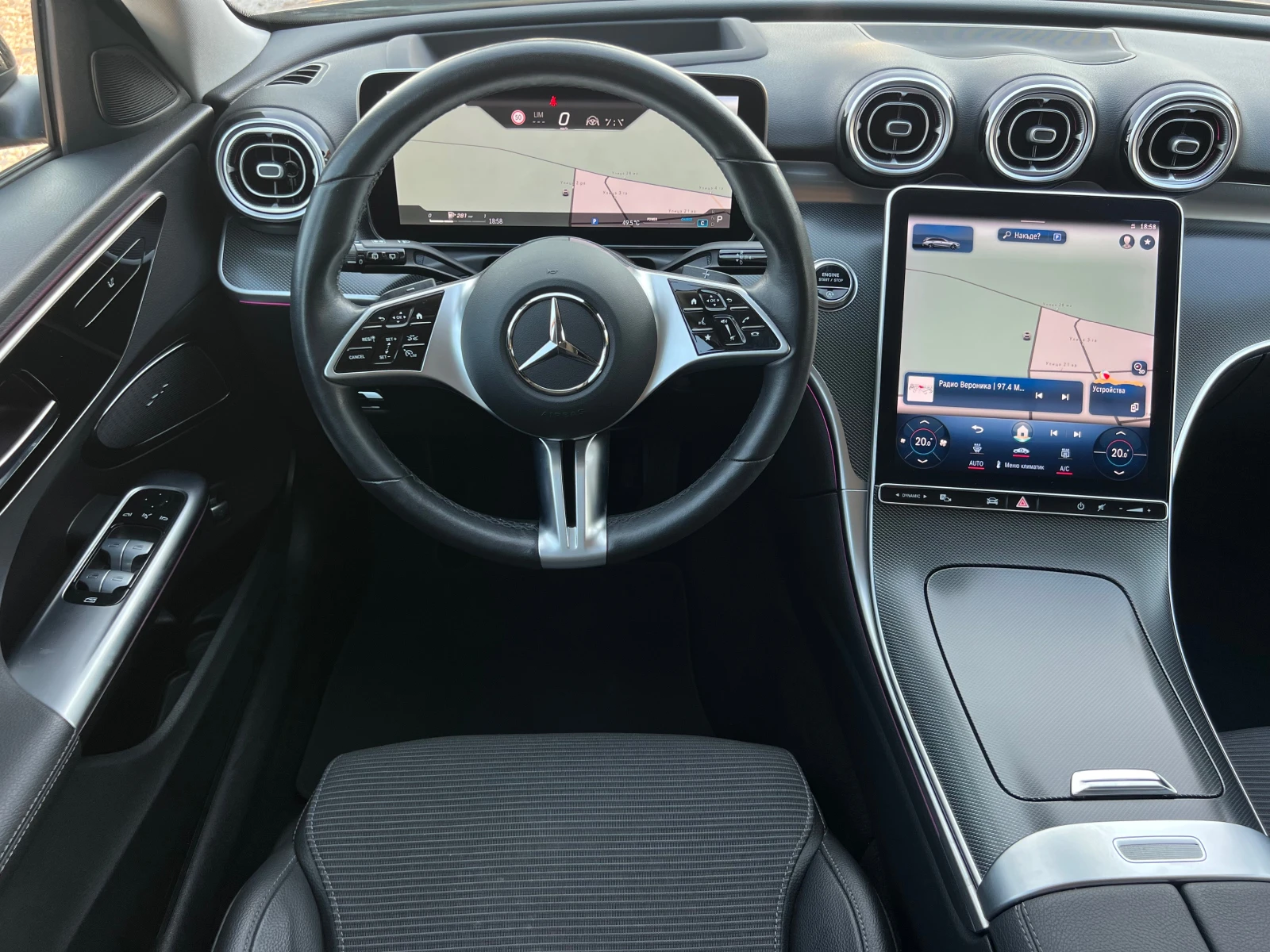 Mercedes-Benz C 300 d AMG/AMBIENT/MILD-HYBRID/LED/NAVI/360 KAMERA/FULL, снимка 9 - Автомобили и джипове - 55815944