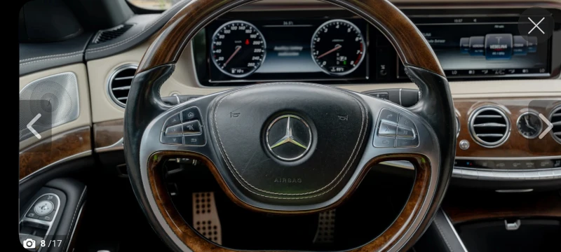 Mercedes-Benz S 500 4MATIC/AMG/TV/HEADUP/HUD, снимка 12 - Автомобили и джипове - 52961428