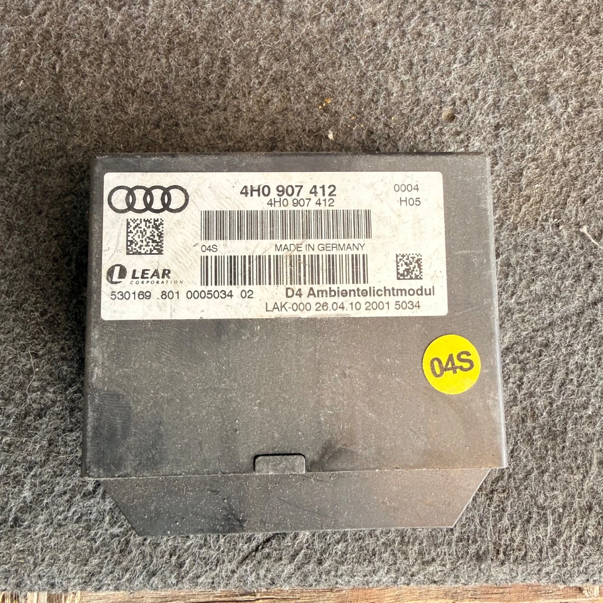 Модул за управление на амбиентното за Ауди Audi 4H0907412-1387