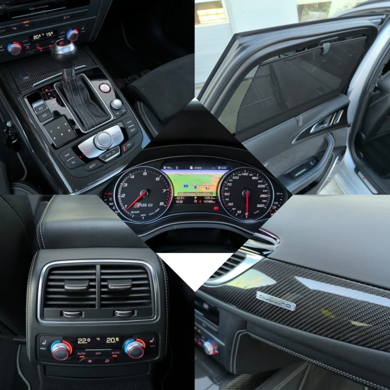 Audi Rs6 AVANT/CERAMIC/CARBON/B&O, снимка 16 - Автомобили и джипове - 52546097