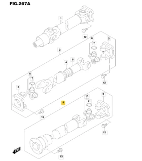 КАРДАН заден SUZUKI JIMNY  2710384A00000, снимка 2