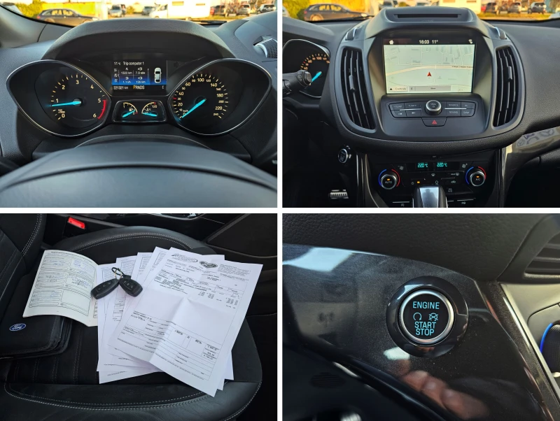 Ford Kuga 2.0 AWD 180к.с. ST LINE 42000км НОВ ДВИГАТЕЛ, снимка 14 - Автомобили и джипове - 52433215