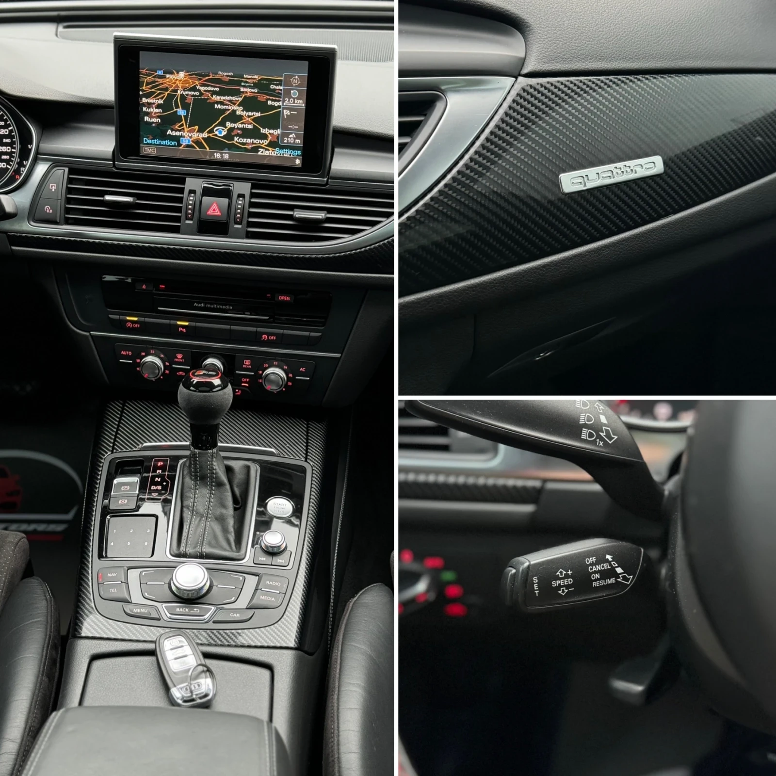 Audi A6 3.0biTDI/ S6 OPTIC/ 3xTV/ PANO/ BOSE/ CARBON | Mobile.bg   12