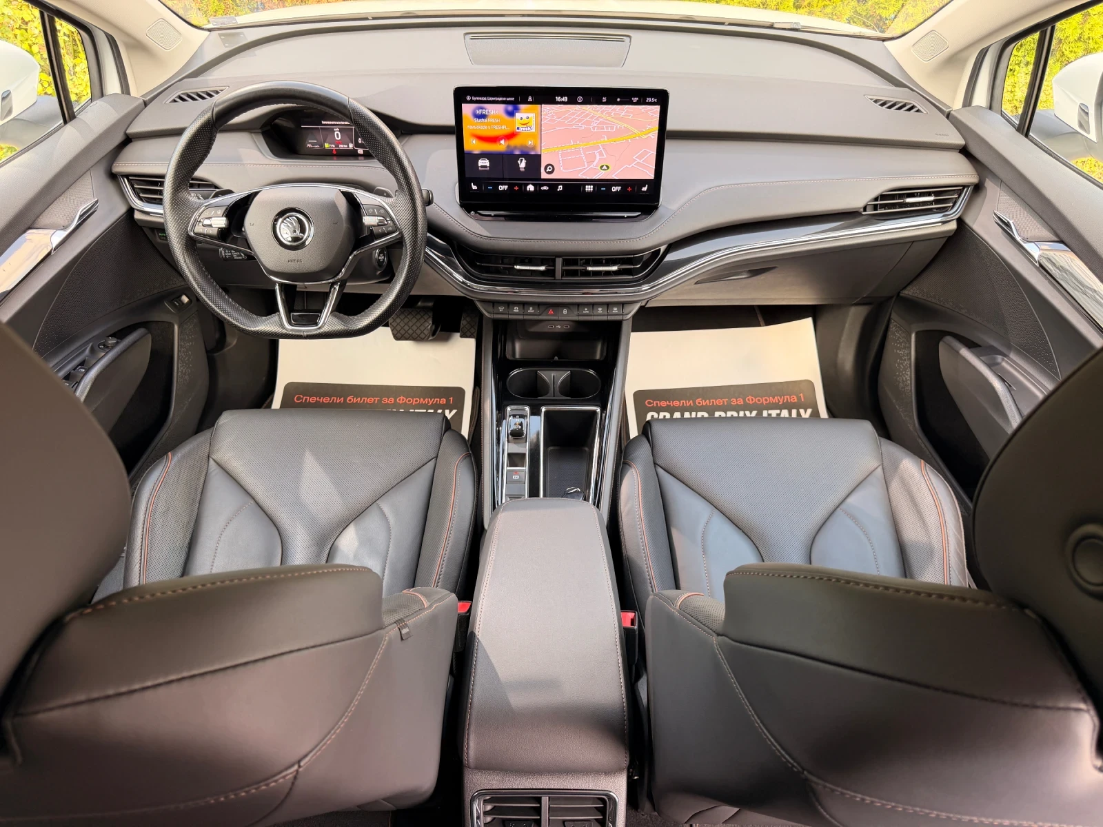 Skoda Enyaq IV80-KEYLESS-ТЕРМОПОМПА-КОЖА-ПАМЕТ-ПОДГРЕВ-УНИКАТ!, снимка 13 - Автомобили и джипове - 55671566