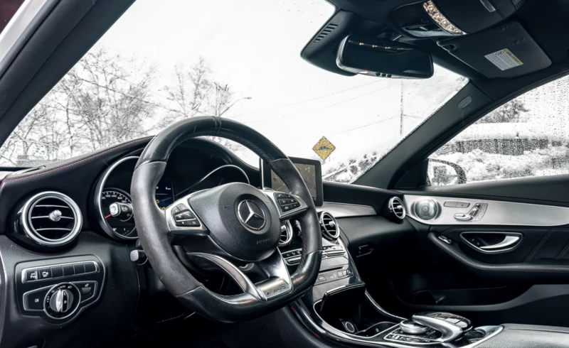 Mercedes-Benz C 43 AMG BSM | NAVI | BURMESTER | RED SEATBELT | КРАЙНА ЦЕН, снимка 12 - Автомобили и джипове - 52749292