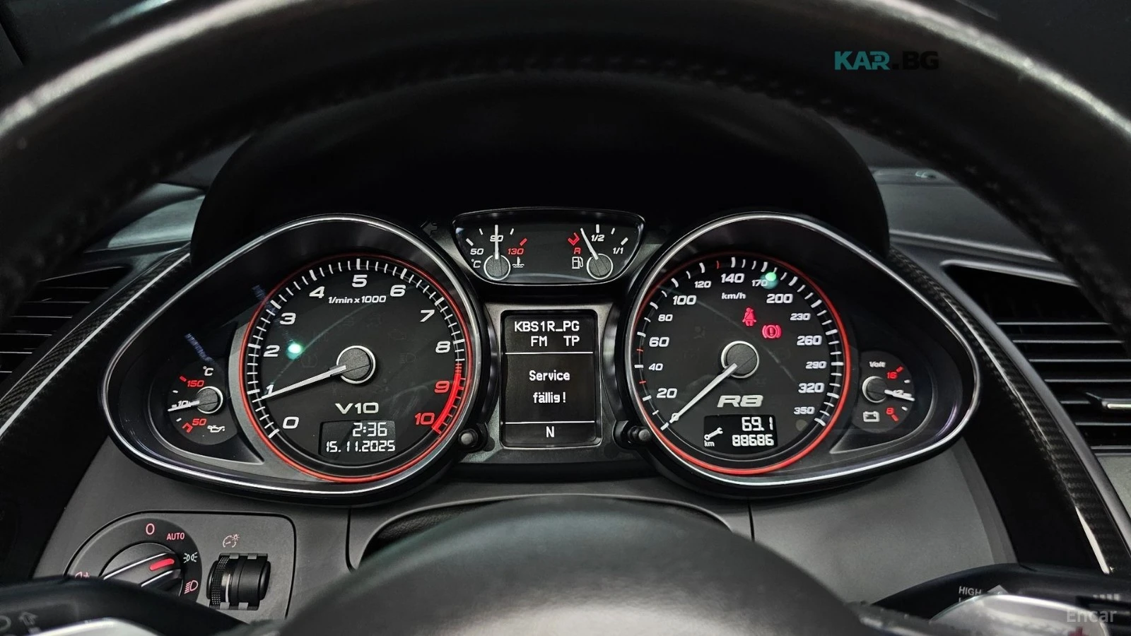 Audi R8 V10* 5.2* Spyder* ПОДГРЕВ* КОЖА* , снимка 7 - Автомобили и джипове - 54869374