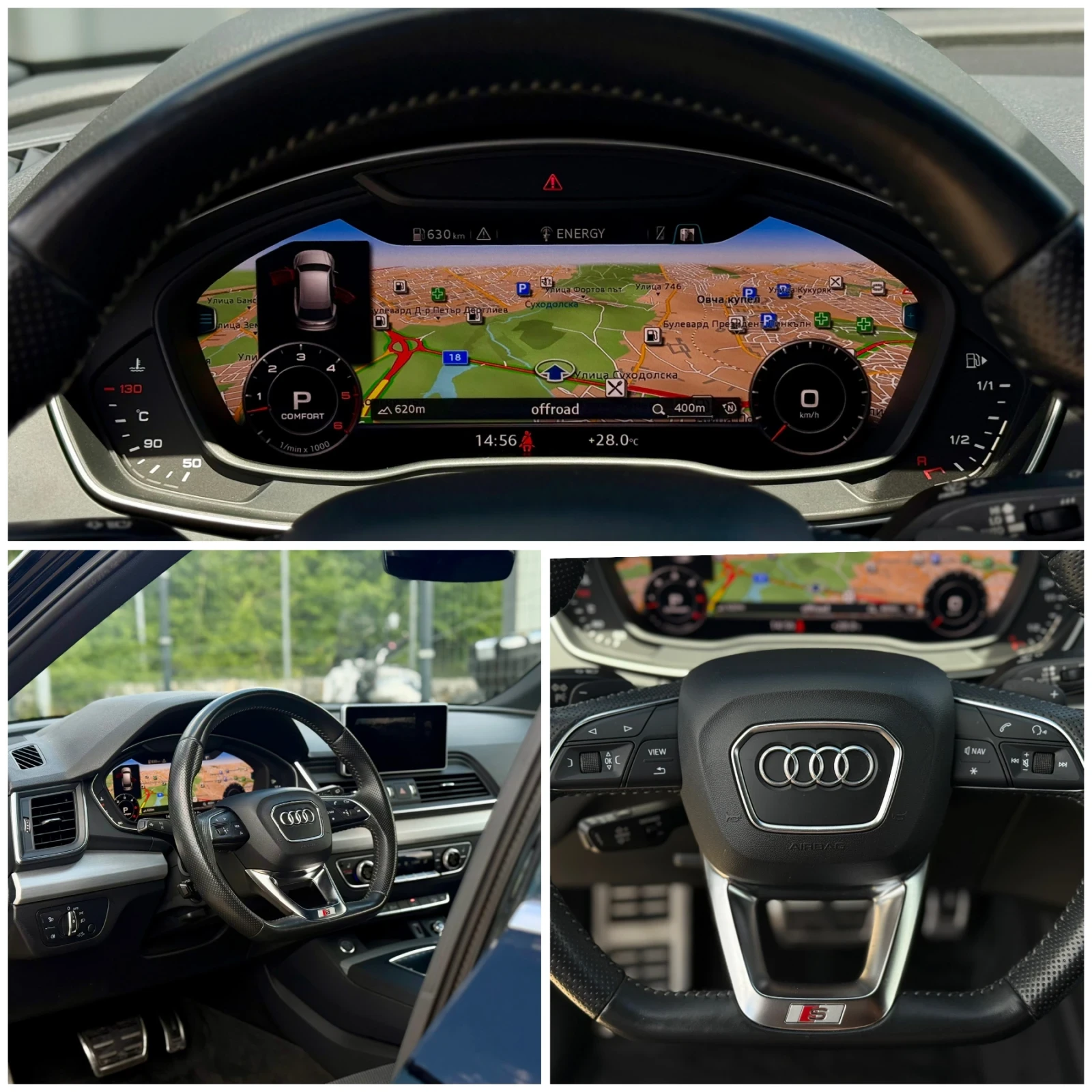 Audi Q5 S-LINE / 5.0TDI-286HP-4X4 / ПОДГРЕВ / DISTRONIC + , снимка 9 - Автомобили и джипове - 54922860