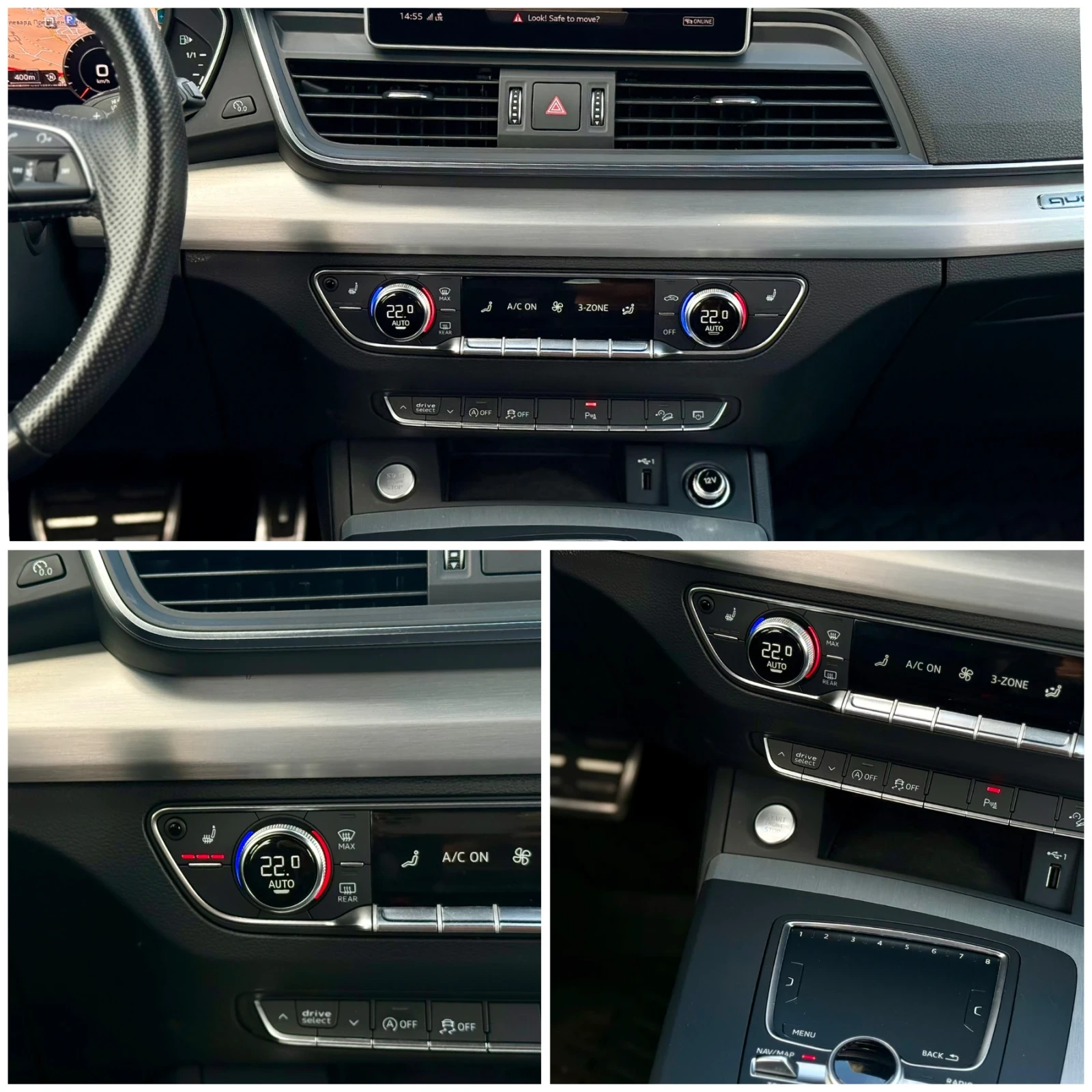 Audi Q5 S-LINE / 5.0TDI-286HP-4X4 / ПОДГРЕВ / DISTRONIC + , снимка 10 - Автомобили и джипове - 54922860