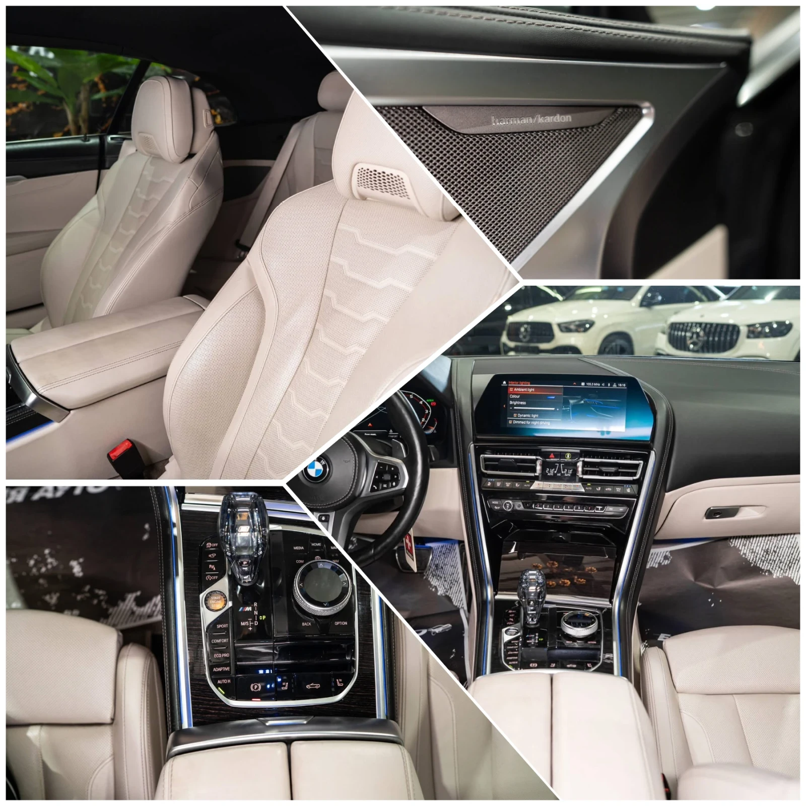 BMW 850 I XDRIVE CABRIO LED SWAROVSKI H&K ЛИЗИНГ 100%, снимка 16 - Автомобили и джипове - 55674499