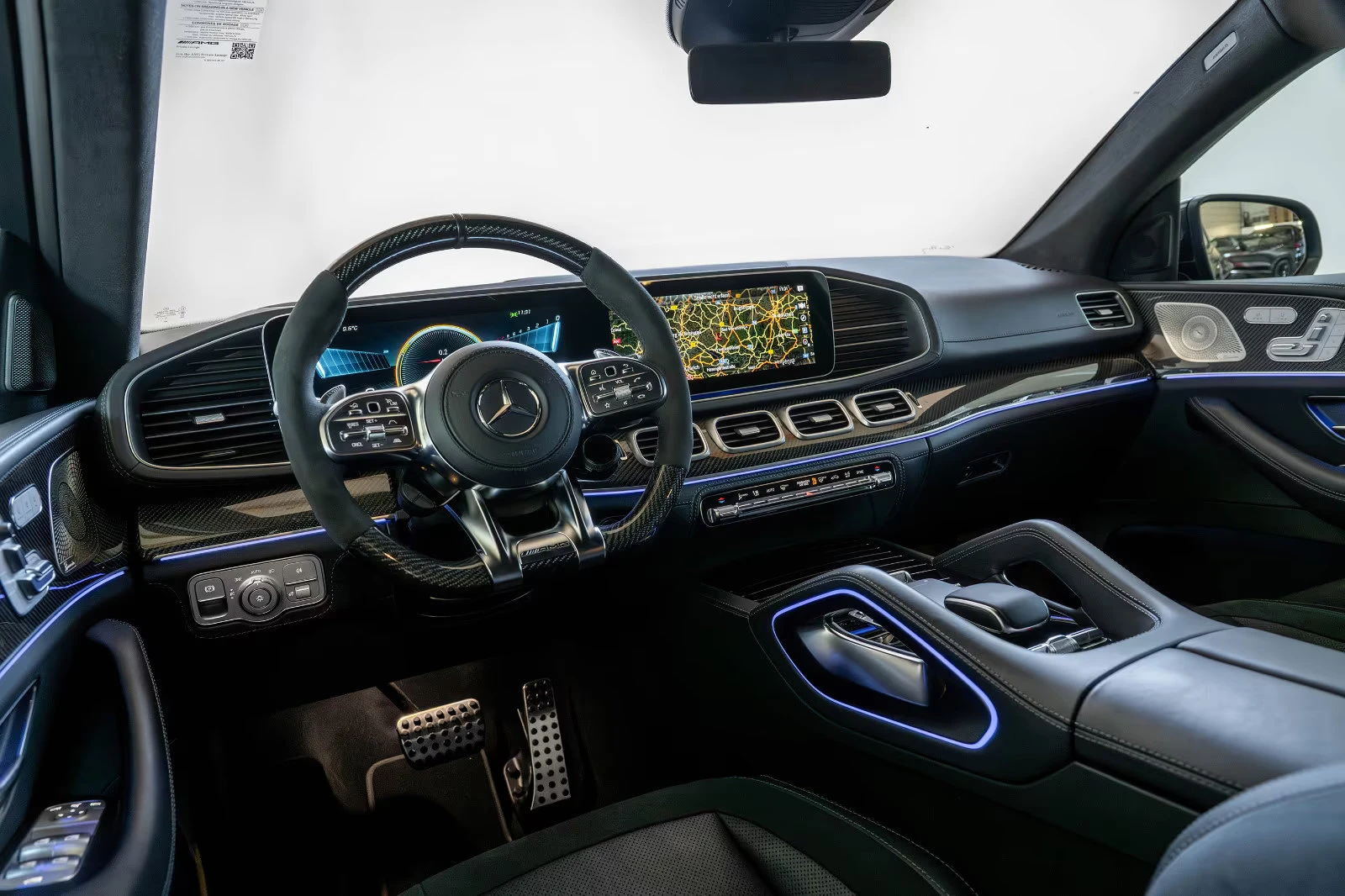 Mercedes-Benz GLE 63 S AMG COUPE/612HP/PANO/360/HUD/BURM/CARBON/511z, снимка 9 - Автомобили и джипове - 55119538