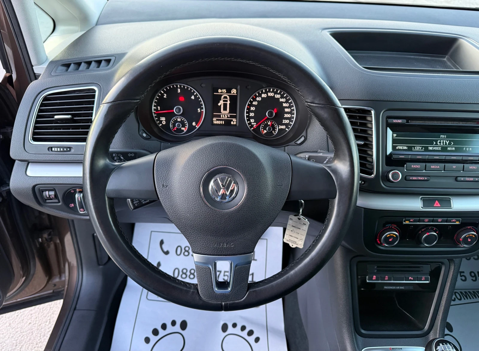VW Sharan 2.0-TDI-4-MOTION-4x4-LED-XENON-BI XENON-ОБСЛУЖЕН, снимка 9 - Автомобили и джипове - 53837939
