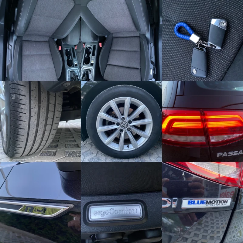 VW Passat 2.0TDI-150кс= АВТОМАТ= R-Line= DISTRONIC= NAVI, снимка 17 - Автомобили и джипове - 46959329