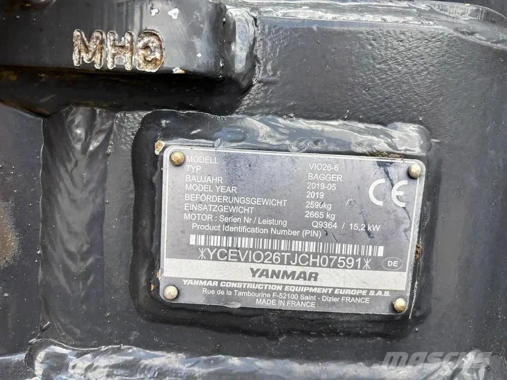 Багер Yanmar Vio 26-6, снимка 17 - Индустриална техника - 55875264
