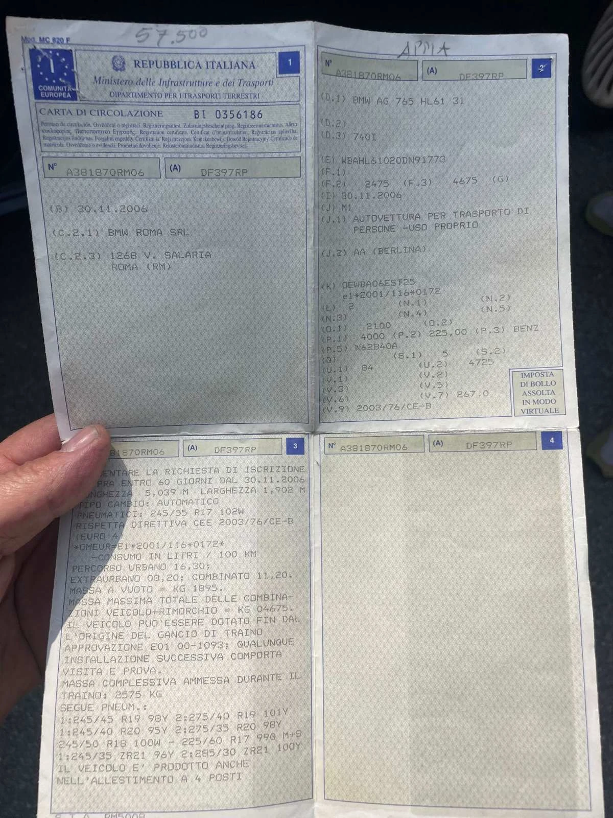 BMW 740 i 150xxx km, снимка 5 - Автомобили и джипове - 54142615