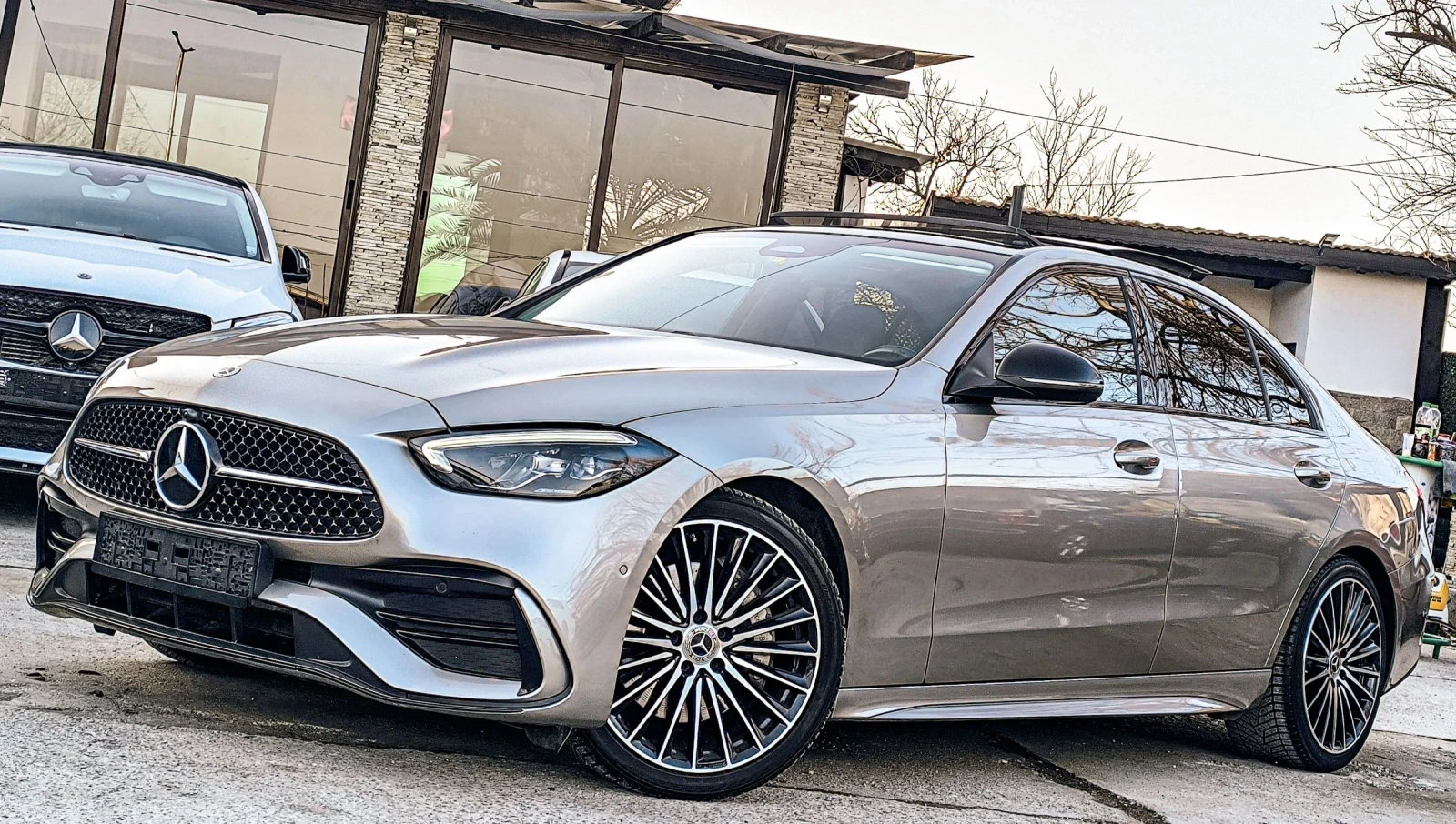 Mercedes-Benz C 220 D AMG LINE Mild HYBRID 4-MATIC 9G ПАНОРАМА , снимка 1