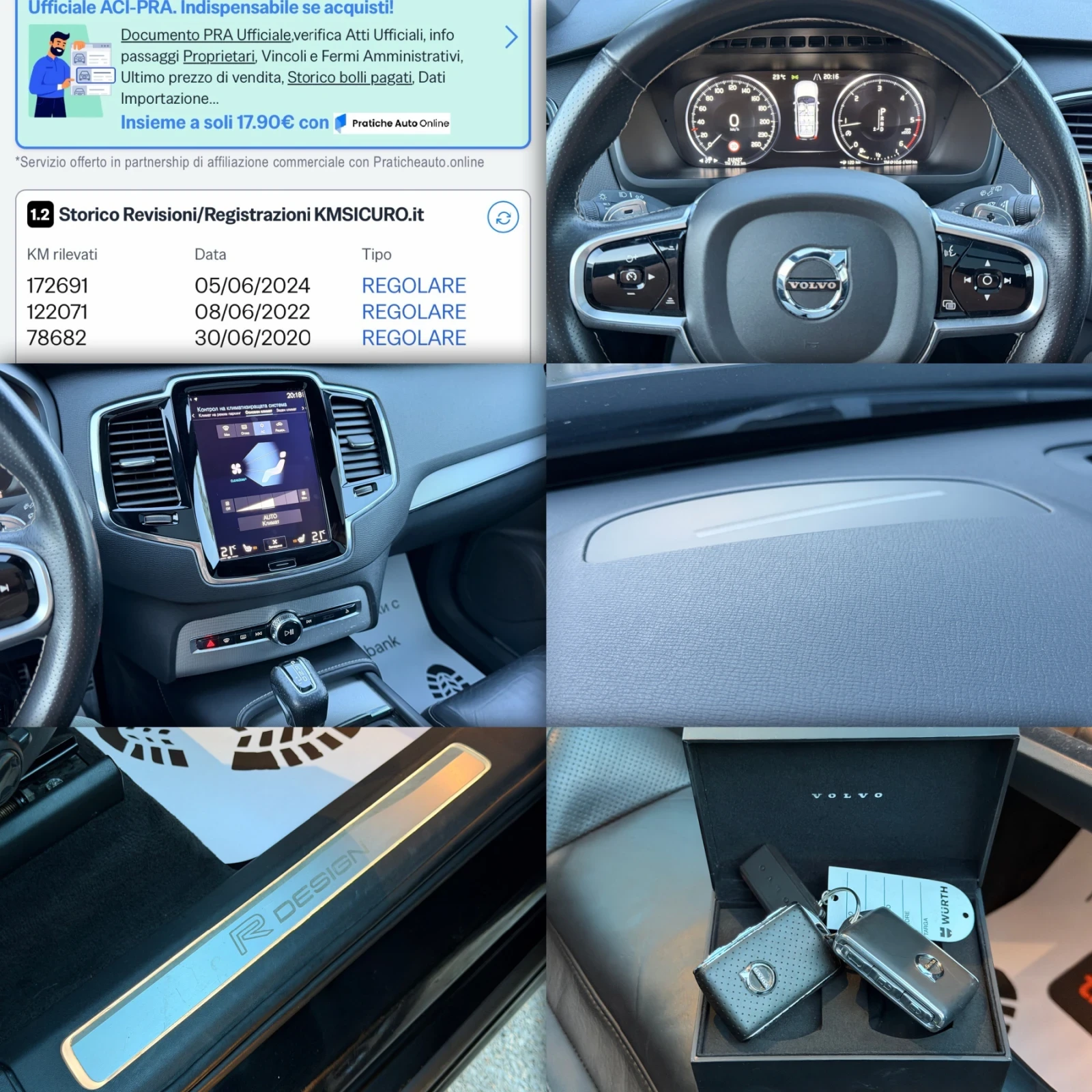 Volvo Xc90 R-DESIGN-ПАНОРАМА-КОЖА-ПОДГРЕВ-KEYLESS GO-7 МЕСТЕН, снимка 17 - Автомобили и джипове - 54570921