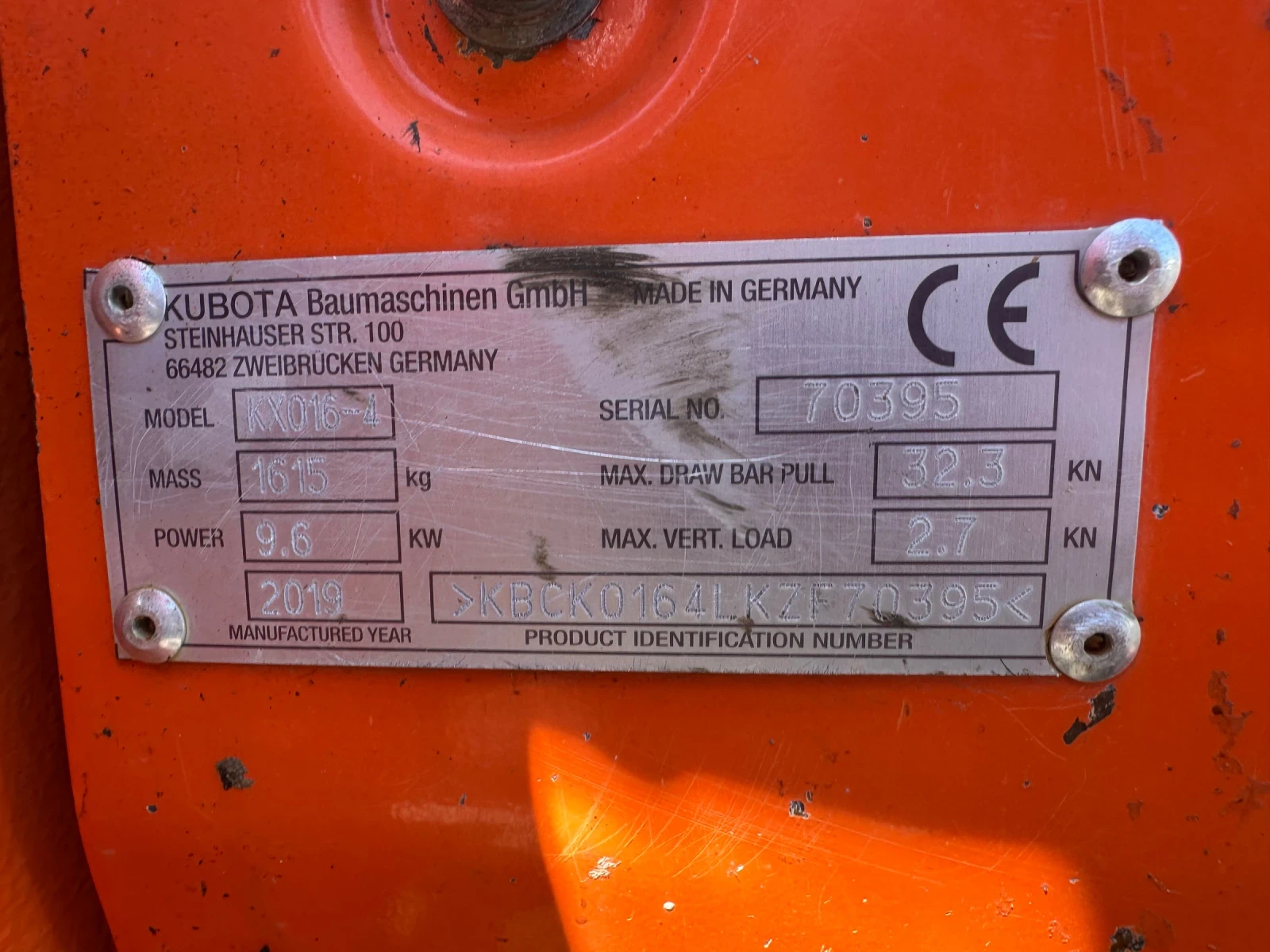 Багер Kubota KX016-4 - изображение 6