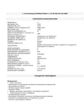 Ford Mustang MACH 1 | 5.0 V8 | 460 HP | АВТОМАТИК | ГАРАНЦИЯ - 57000 € / 111482.31 лв. - 11577853 14