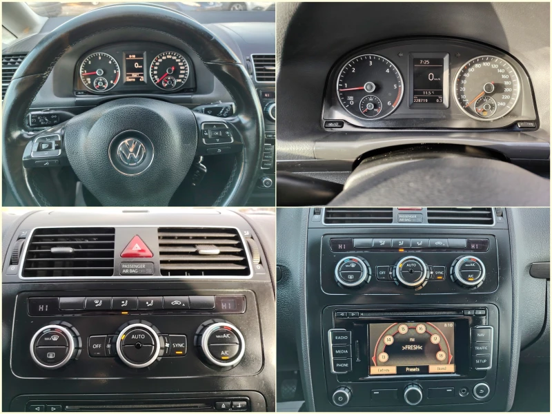 VW Touran 1.6tdi 105кс.6ск./7МЕСТА/FACE/ ЕВРО5/НАВИ/, снимка 11 - Автомобили и джипове - 52251010