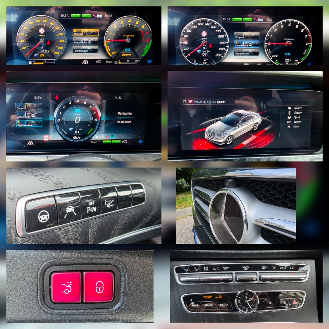 Mercedes-Benz E 350 AMG-DESIGNO-PODGREV-OBDUHVANE-FULL, снимка 15 - Автомобили и джипове - 53990758