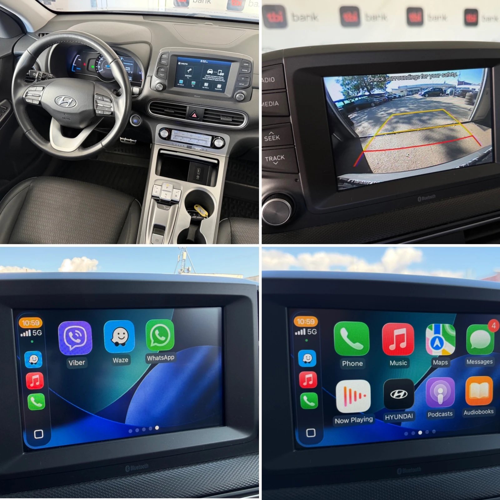 Hyundai Kona  150 kW  2WD* СЕРВИЗНА КНИЖКА С ПЪЛНА ИСТОРИЯ, снимка 14 - Автомобили и джипове - 56222149