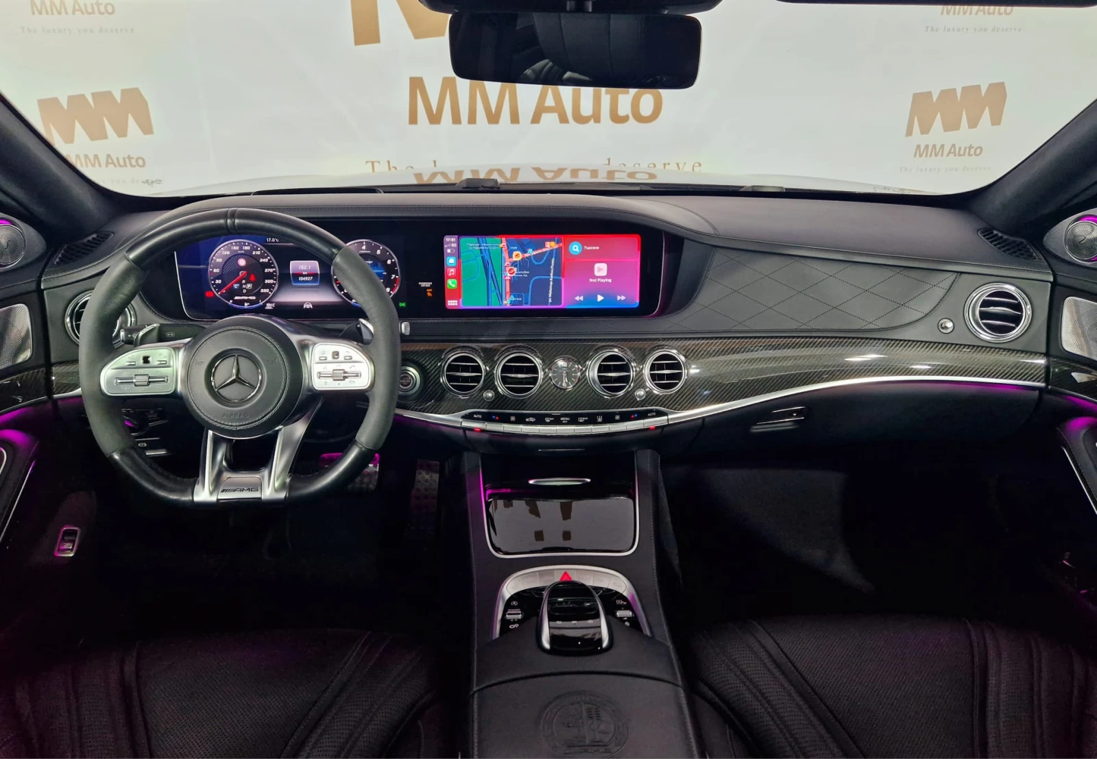 Mercedes-Benz S 63 AMG 4М Burmester High End HUD Мултимедия Карбон Пано - изображение 6