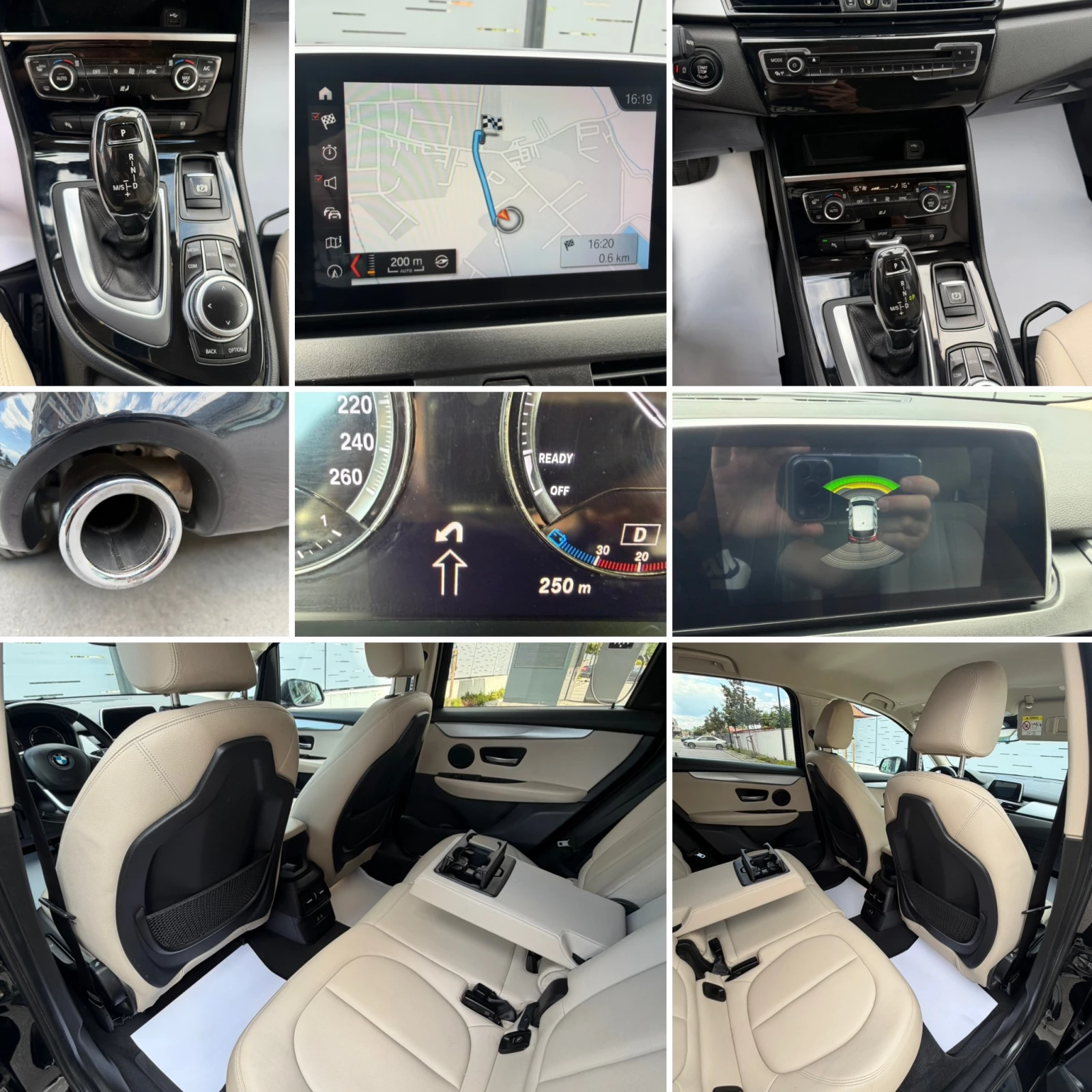 BMW 2 Active Tourer 1.5D FACE NAVI AUTOMATIC LED EURO6D, снимка 16 - Автомобили и джипове - 54918708