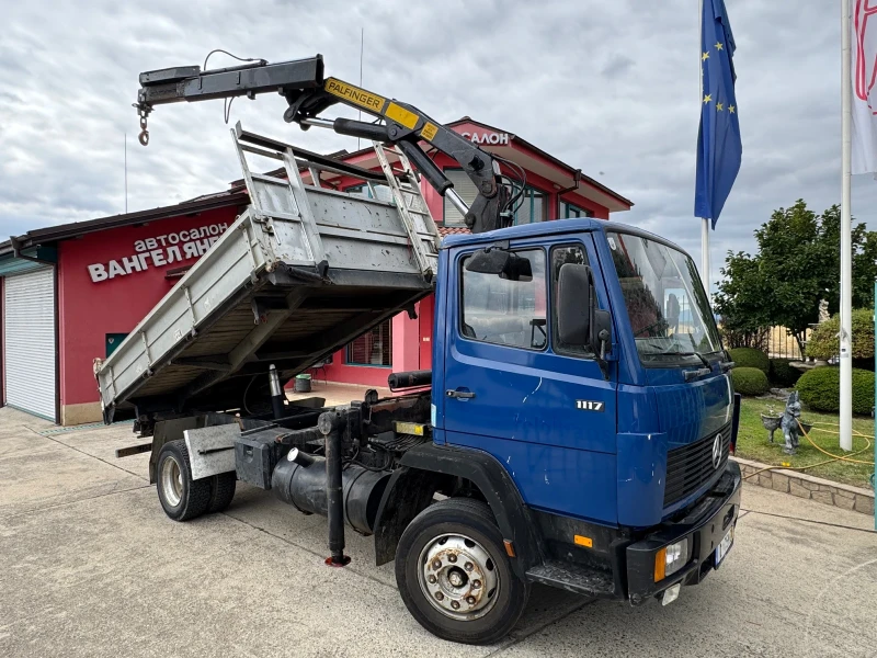 Mercedes-Benz 1117 * Тристранен самосвал + Кран PALFINGER 3.140 KG, снимка 3 - Камиони - 51817526