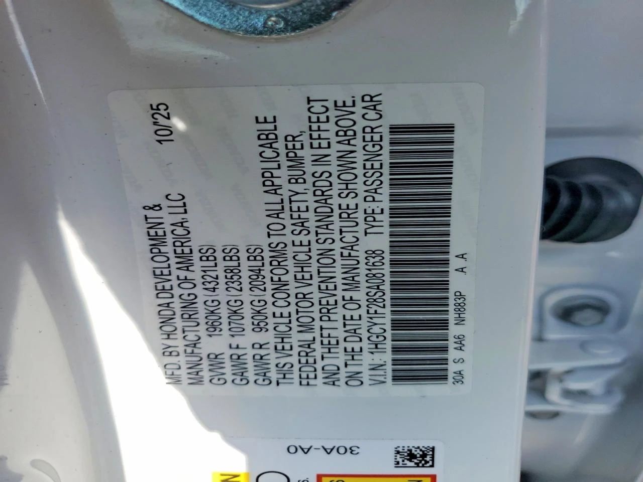 Honda Accord 1.5l Lx, снимка 12 - Автомобили и джипове - 55106716