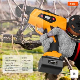 Специализирани машини Машини за лозя/овошки Професионална машина за връзване на клони SWANSOFT, снимка 1