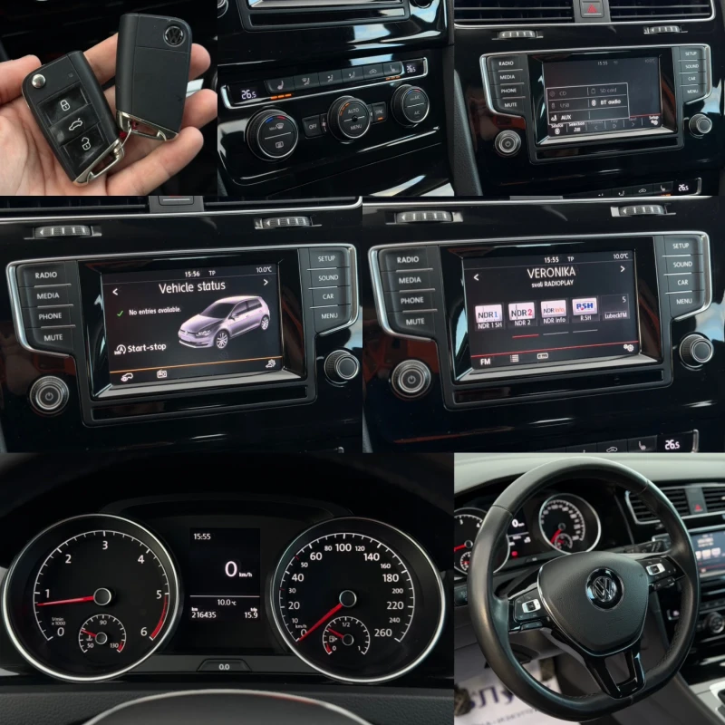 VW Golf 1.6TDI 105кс НАВИ КОЖА ПОДГРЕВ МАСАЖ АМБИЕНТ, снимка 16 - Автомобили и джипове - 53115182