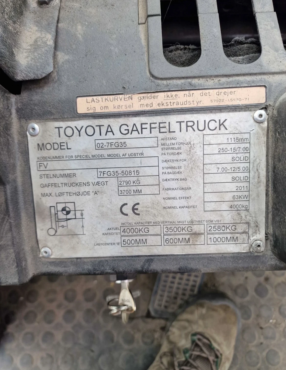 Мотокар Toyota 4.476 куб.см, LPG, снимка 4 - Индустриална техника - 55791696