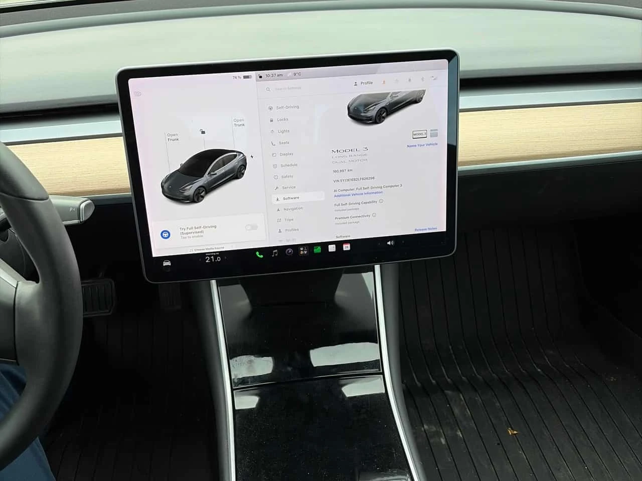 Tesla Model 3 Long Range/CARFAX/ФИНАНСИРАНЕ, снимка 9 - Автомобили и джипове - 56714190