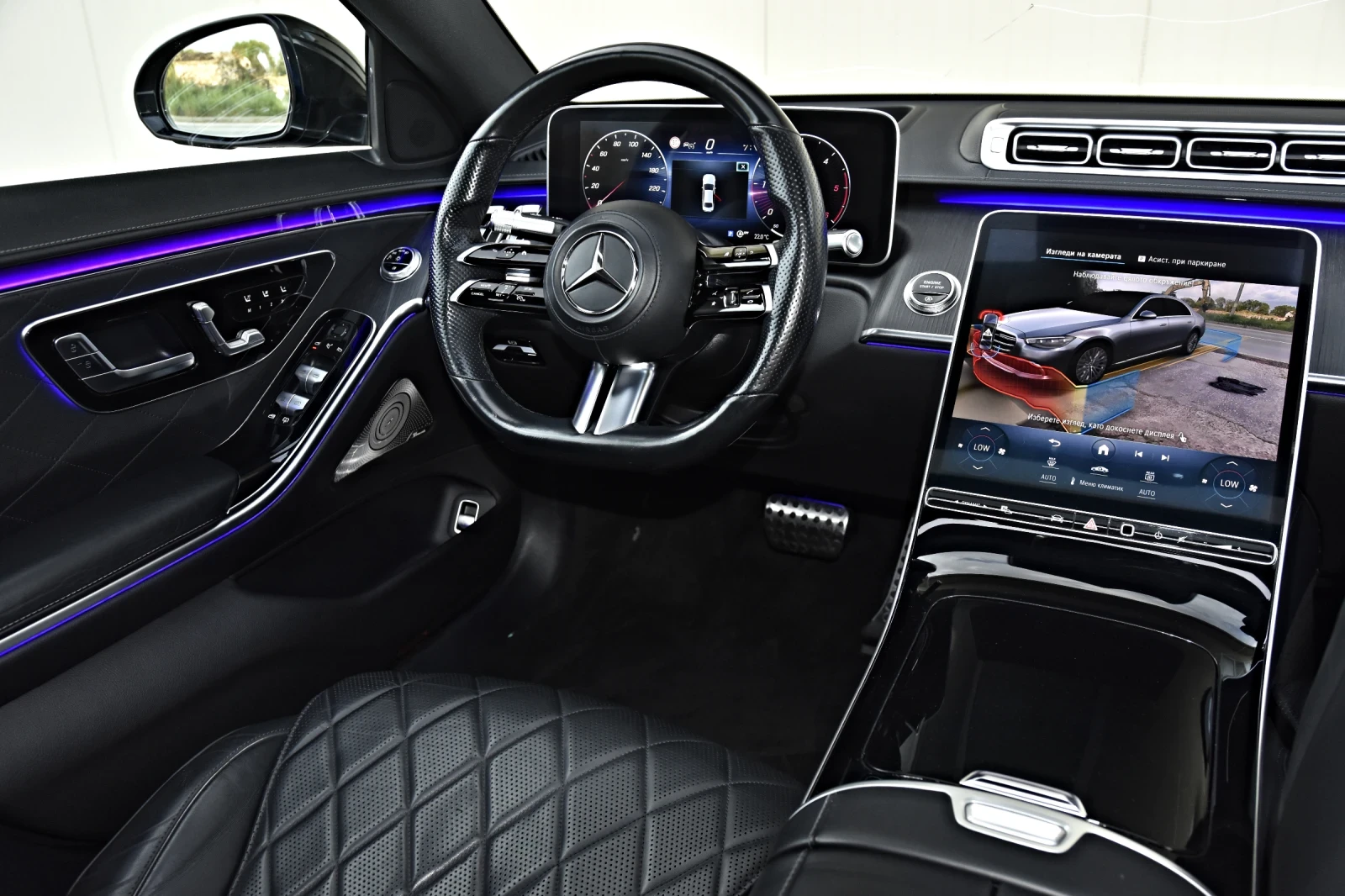 Mercedes-Benz S 400 D 4M 3xTV AMG Optik LONG 360 MULTIBEAM HEADUP, снимка 9 - Автомобили и джипове - 54831647